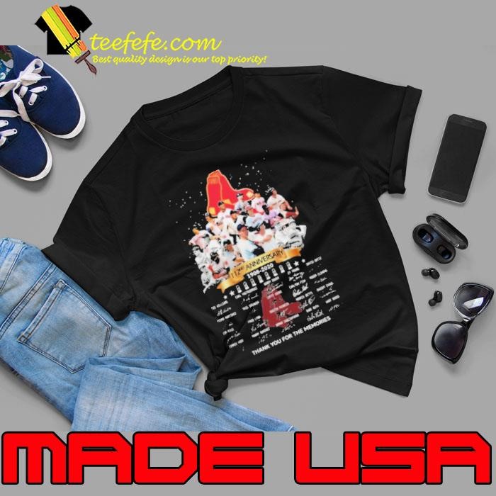 The Boston Red Sox 112nd Anniversary 1902 2020 Thank You For The Memories Signatures shirt