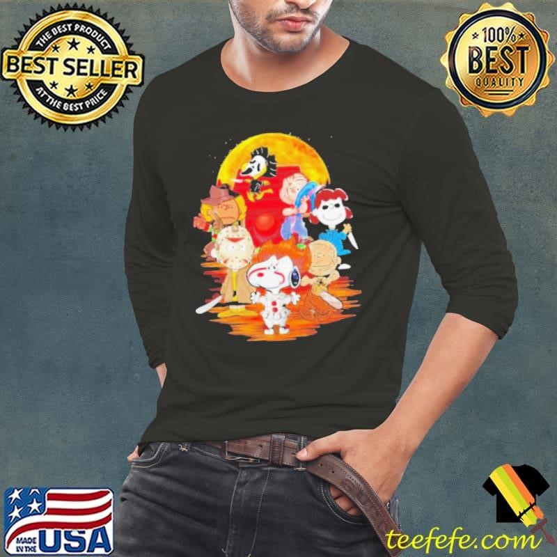 The Peanuts Snoopy And Friends Horror Face On The Moon shirt