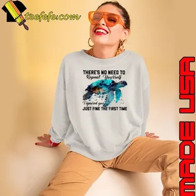 There's No Need To Repeat Yourself I Ignored You Cool Turtle Shirt