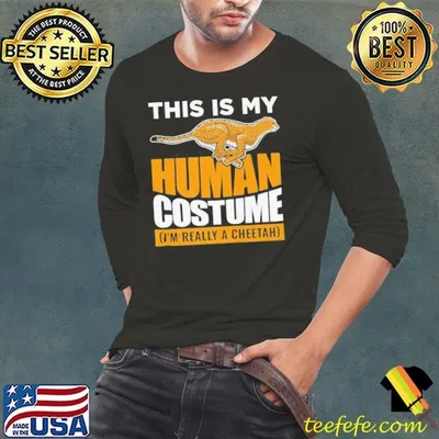 This Is My Human Costume Cheetah shirt