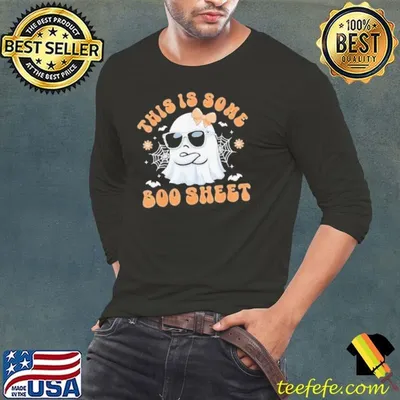 This Is Some Boo Sheet Womens Cute Ghost Halloween Shirt