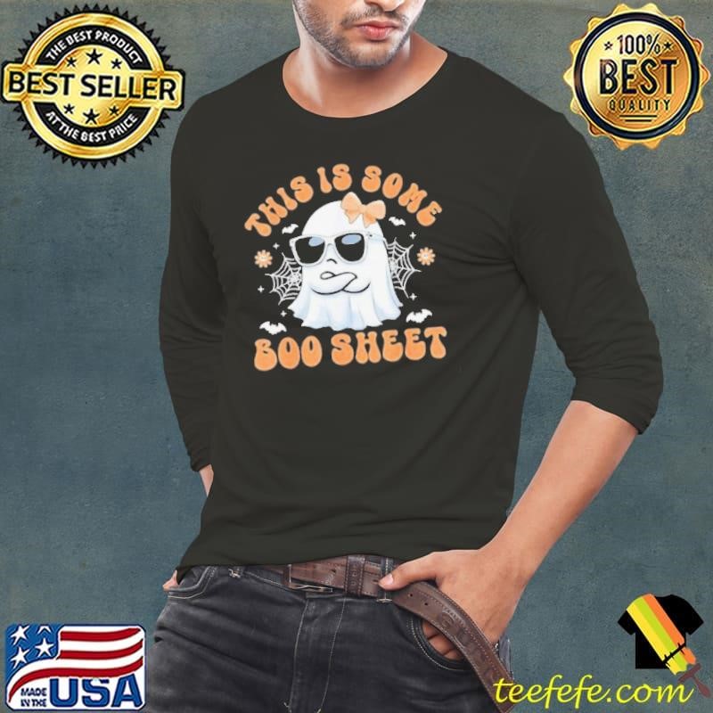 This Is Some Boo Sheet Womens Cute Ghost Halloween Shirt