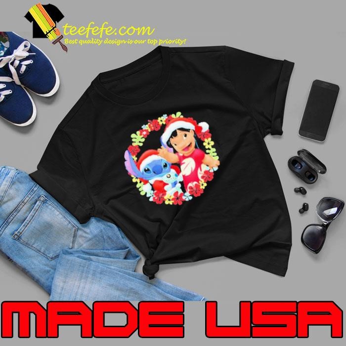 Top Lilo And Stitch Wear Pajama Santa Claus Merry Christmas Unisex