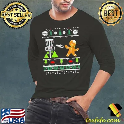 Ugly Disc Golf Christmas Sweater Gingerbread Man shirt