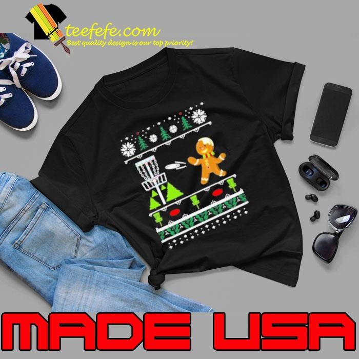 Ugly Disc Golf Christmas Sweater Gingerbread Man Unisex