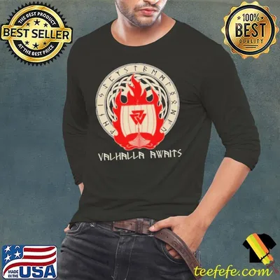Valhalla Awaits Viking Logo shirt