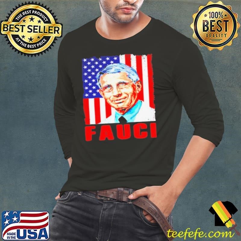 We trust in science Fauci vintage American flag Long Sleeve Tee