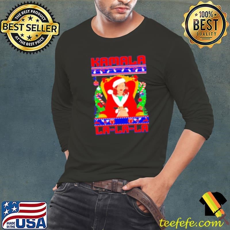 Women Funny Christmas Comma La Kamala Harris 2024 Xmas Gift Shirt