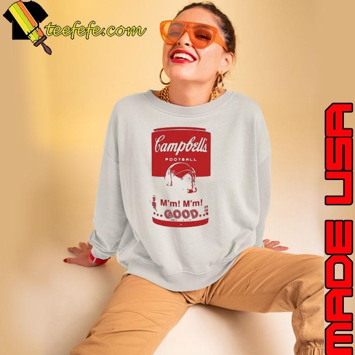 campbells football soup can shirt
