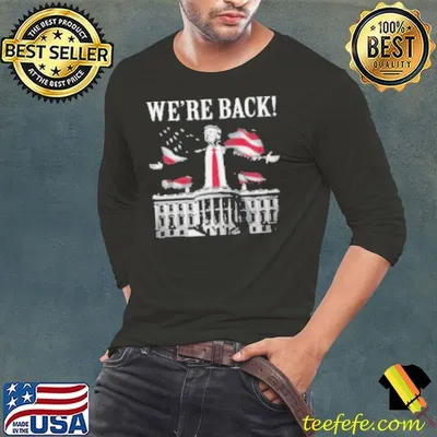 Adam Calhoun Wearing Donald Trump We're Back Shirt