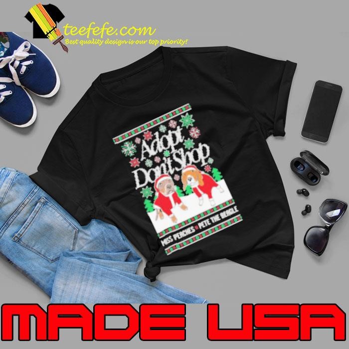 Adopt Don’t Shop Miss Peaches X Pete The Beagle Ugly Christmas 2024 Unisex