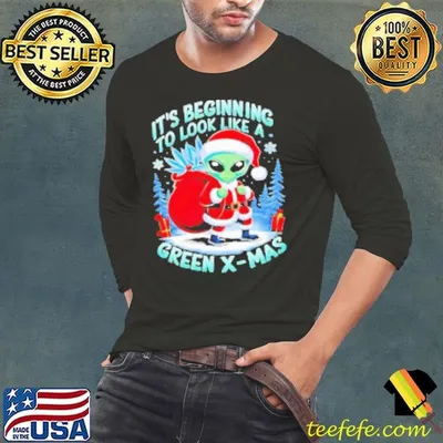 Alien Green Christmas Holiday 2024 Shirt