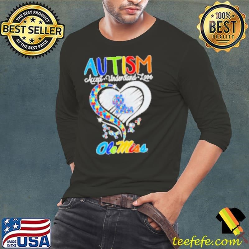 Autism accept understand love Ole Miss Rebels shirt