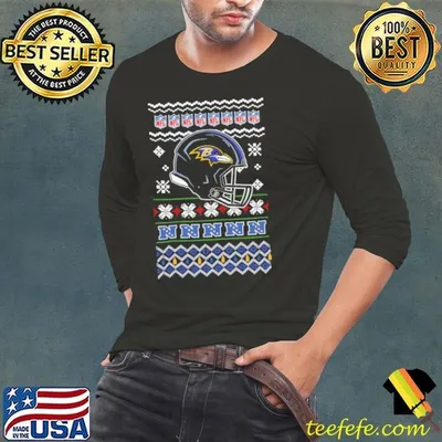 Baltimore Ravens NFL football Christmas helmet shirt
