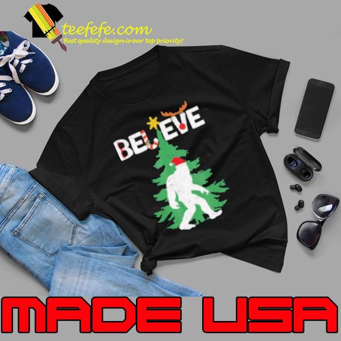 Believe Bigfoot Sasquatch Yeti Santa Hat Christmas Unisex