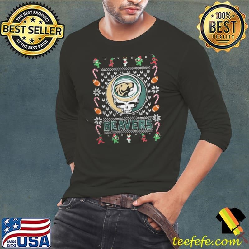 Bemidji State Beavers x Grateful Dead Christmas Ugly Sweater Black Merch Long Sleeve Tee