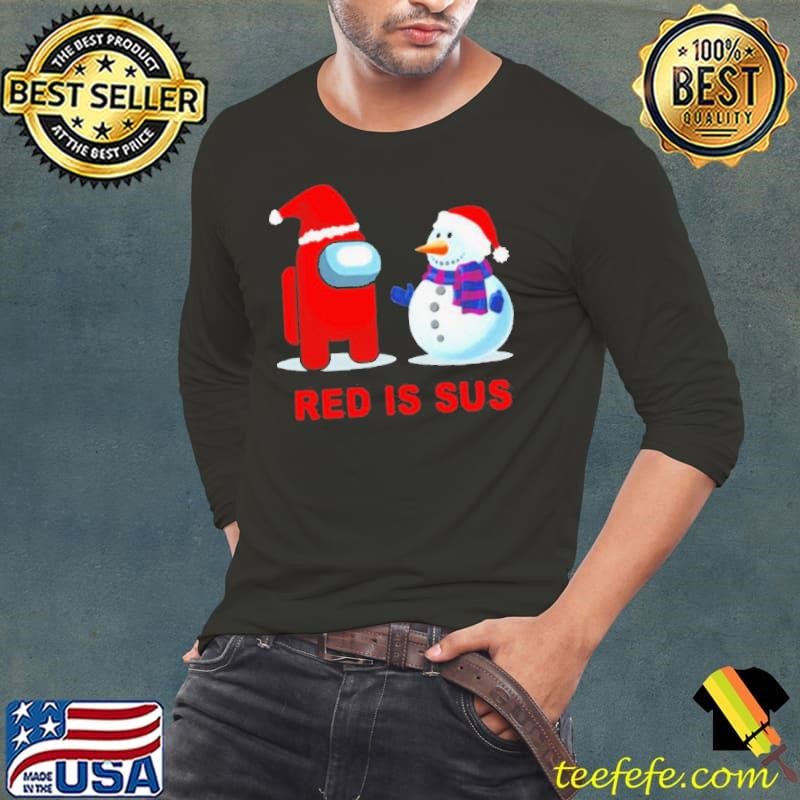 Best Red Is Sus Among Us Christmas Game Among Us Xmax shirt
