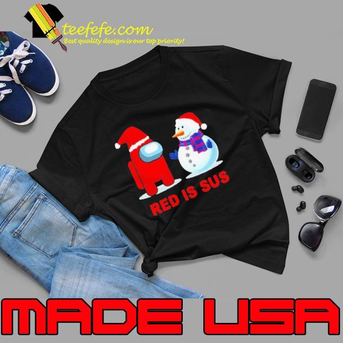 Best Red Is Sus Among Us Christmas Game Among Us Xmax Unisex