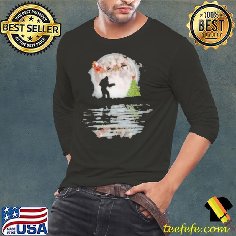 Bigfoot Christmas Santa Sleigh Reindeer Shirt