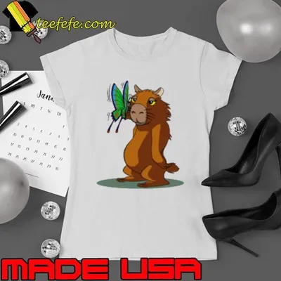 CAPYBARA and BUTTERFLY Shirt