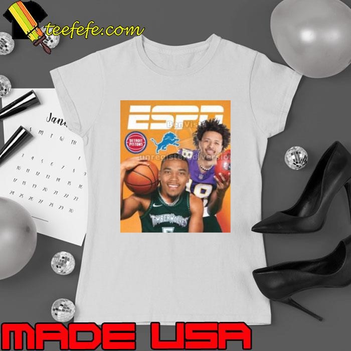Cade Cunningham and Amon Ra St. Brown recreated the iconic Randy Moss Kevin Garnett 2024 Poster shirt