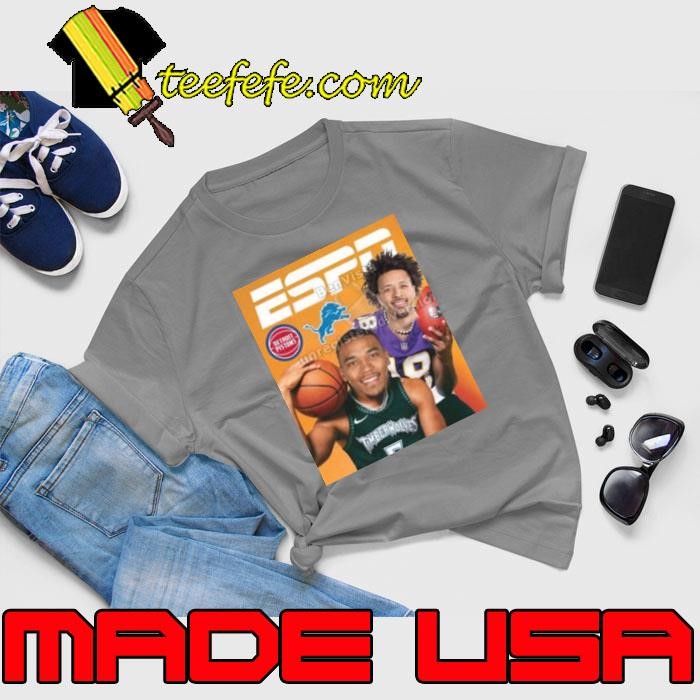 Cade Cunningham and Amon Ra St. Brown recreated the iconic Randy Moss Kevin Garnett 2024 Poster Unisex