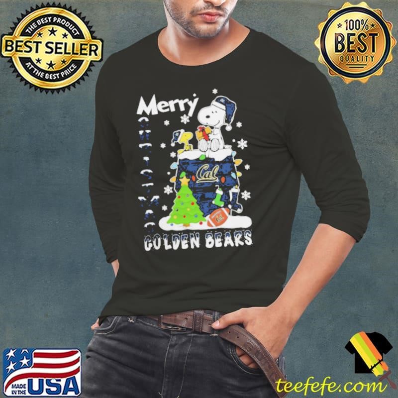 California Golden Bears Snoopy And Woodstock Merry Christmas Shirt