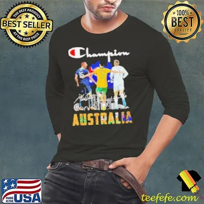 Champion Australia players signatures shirt