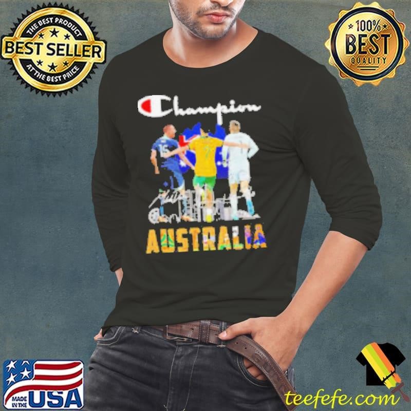 Champion Australia players signatures shirt