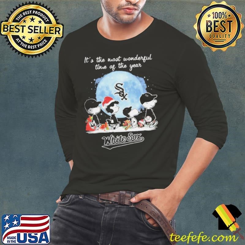 Chicago White Sox It The Most Wonderful Time Of The Year Peanut Characters Christmas Shirt