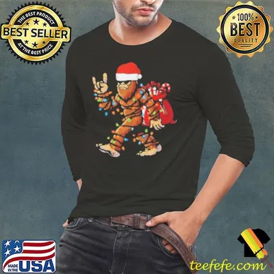 Christmas Bigfoot Sasquatch Rock Xmas Rocker Shirt
