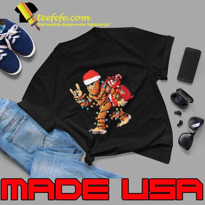 Christmas Bigfoot Sasquatch Rock Xmas Rocker Unisex