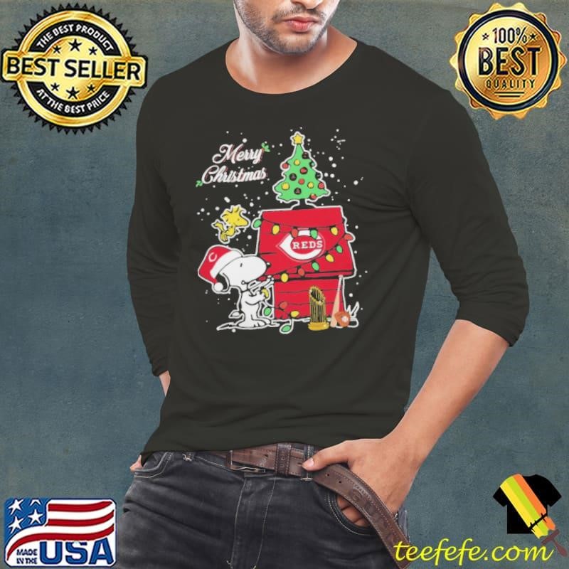 Cincinnati Reds Merry Christmas With Snoopy Baby Shirt