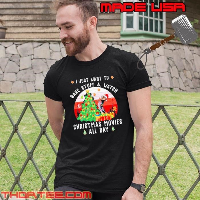 Dachshund Santa I just want to bake stuff and watch Christmas movies all day retro Unisex