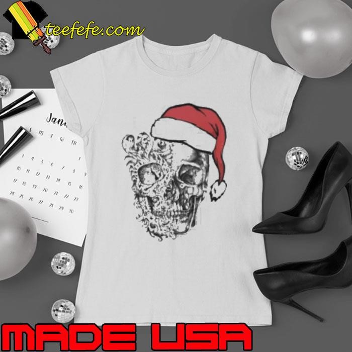 Deck The Halls With Skulls And Bodies Funny Christmas Ladies tee
