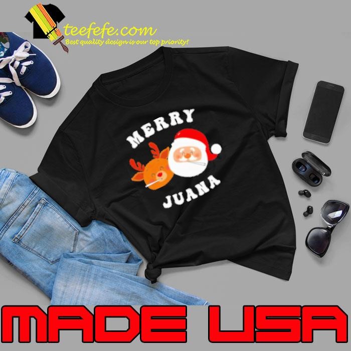 Deer and Santa Merry Juana Christmas Unisex