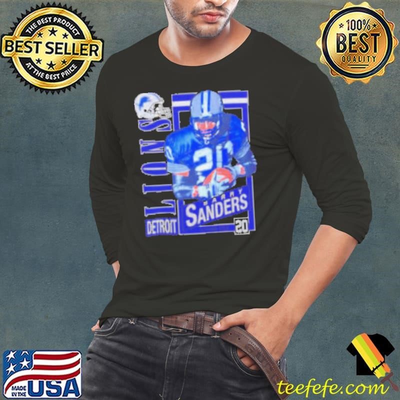 Detroit Lions Barry Sanders 20 running back vintage Long Sleeve Tee
