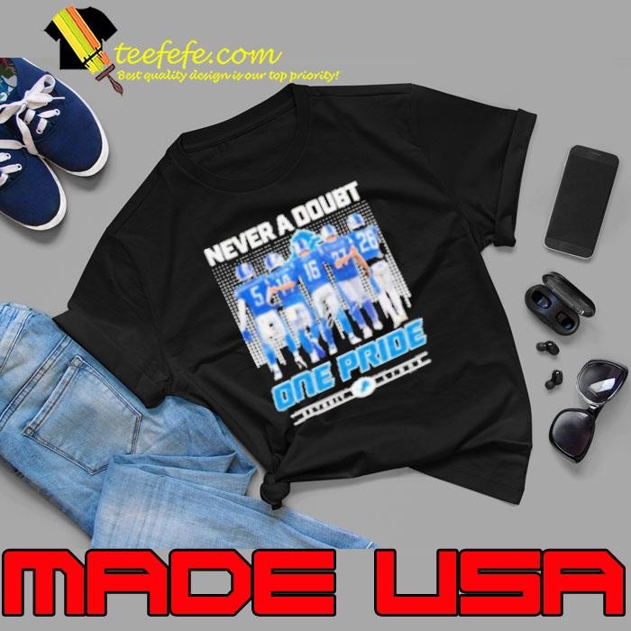 Detroit Lions Players Never A Doubt One Pride Unisex