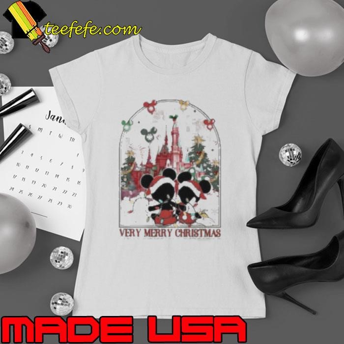 Disney Couples Christmas Shirt, Mickey And Minnie Christmas Ladies tee