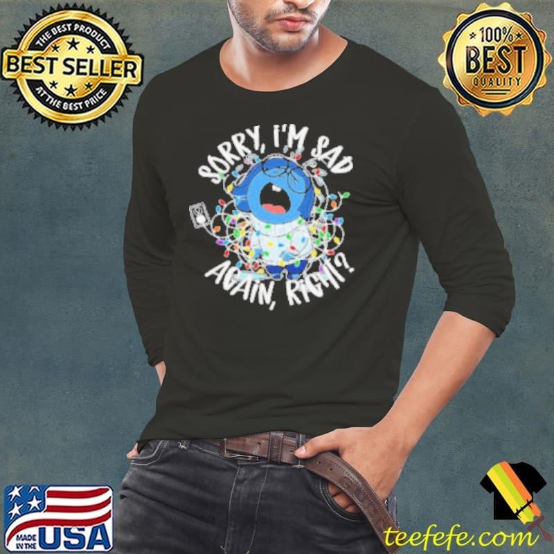 Disney Sadness Christmas Inside Out Christmas Long Sleeve Tee