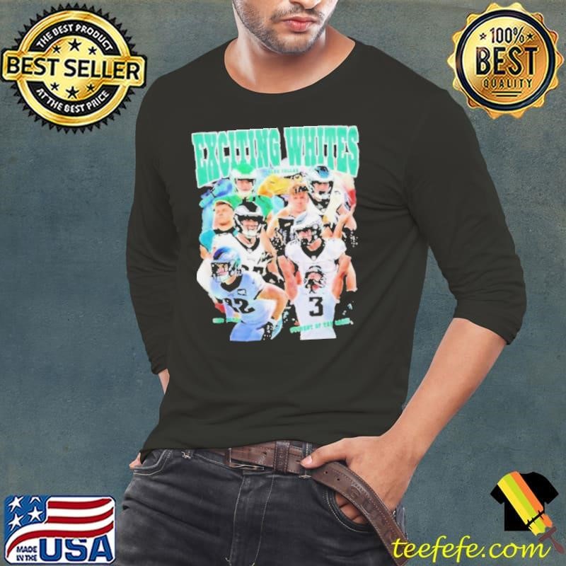 Exciting Whites Philadelphia Eagles NFL 2024 Exciting Long Sleeve Tee