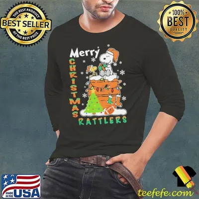 Florida A&M Rattlers Snoopy And Woodstock Merry Christmas Shirt
