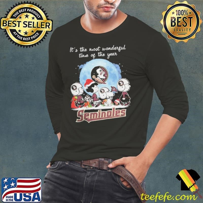 Florida State Seminoles It The Most Wonderful Time Of The Year Peanut Characters Christmas Shirt