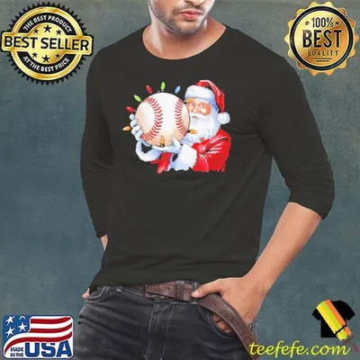 Free Santa Baseball Xmas shirt