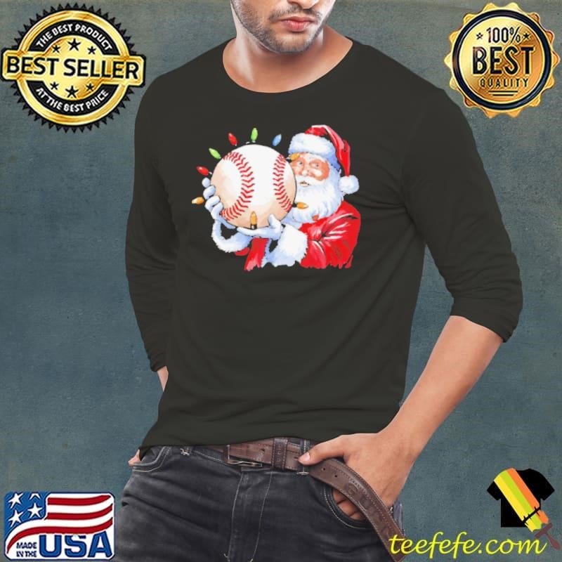 Free Santa Baseball Xmas shirt