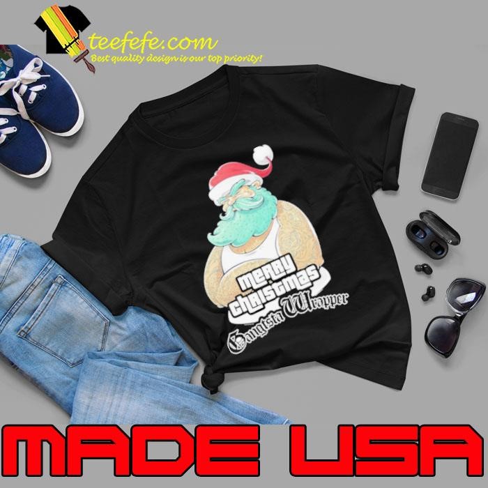 Gangsta Wrapper Merry Christmas Holidays Gamer Gangsta Wrapper shirt