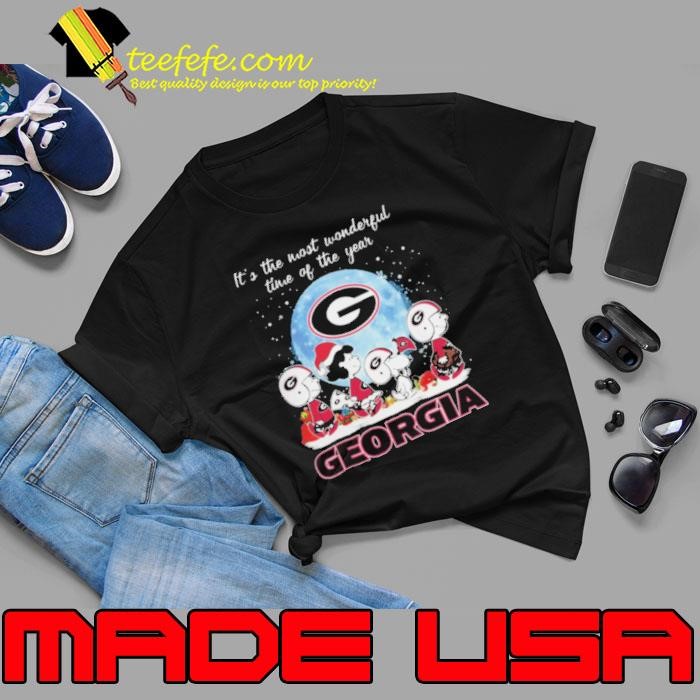 Georgia Bulldogs It The Most Wonderful Time Of The Year Peanut Characters Christmas Unisex