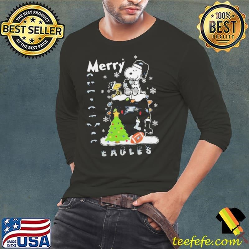 Georgia Southern Eagles Snoopy And Woodstock Merry Christmas Shirt