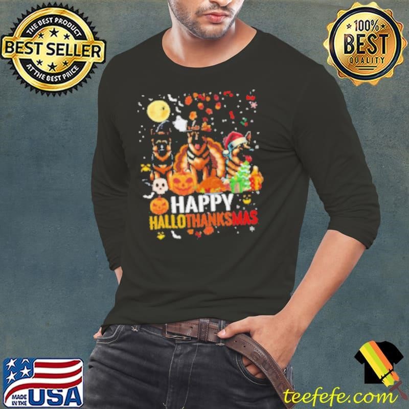 German Shepherd Dog Happy Halloween Thanksgiving Christmas German Shepherd Shirt