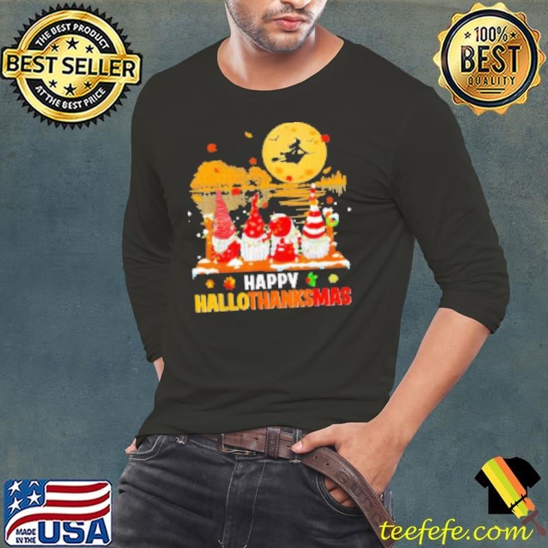 Gnomes HalloThanksMas Thanksgiving Xmas Gnome Shirt